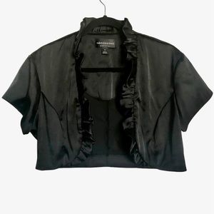 Black Satin Bolero Shrug